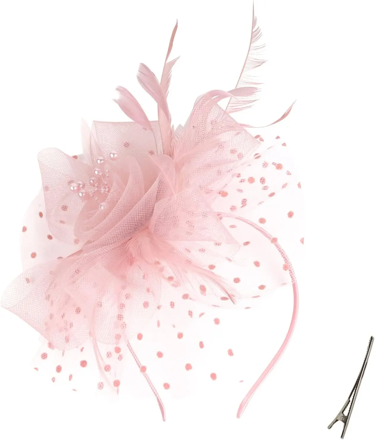 Fascinators for Women Tea Party Headband Hats Cocktail Flower Mesh Feathers Headwear Hair Clip for Wedding
Fascinators for Women Tea Party Headband Hats Cocktail Flower Mesh Feathers Headwear Hair Clip for Wedding