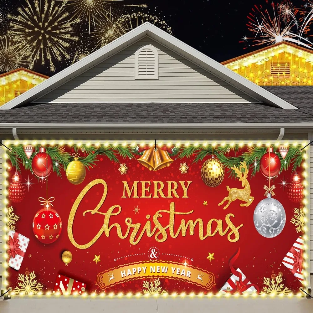 7 X 16 Foot Christmas Garage Door Banner Decoration with LED Light String, 2024 Large Christmas Garage Door Cover Background
7 X 16 Foot Christmas Garage Door Banner Decoration with LED Light String, 2024 Large Christmas Garage Door Cover Background