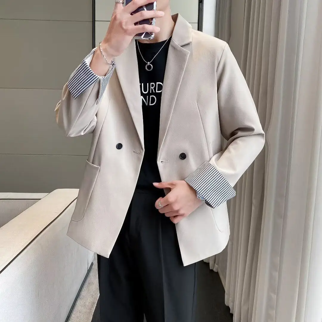 Мужской весенне-осенний костюм, комплект из пиджака и брюк, элегантный повседневный стиль, премиум-качество, свободный крой, однотонный, универсальный, для делового стиля
Мужской весенне-осенний костюм, комплект из пиджака и брюк, элегантный повседневный стиль, премиум-качество, свободный крой, однотонный, универсальный, для делового стиля