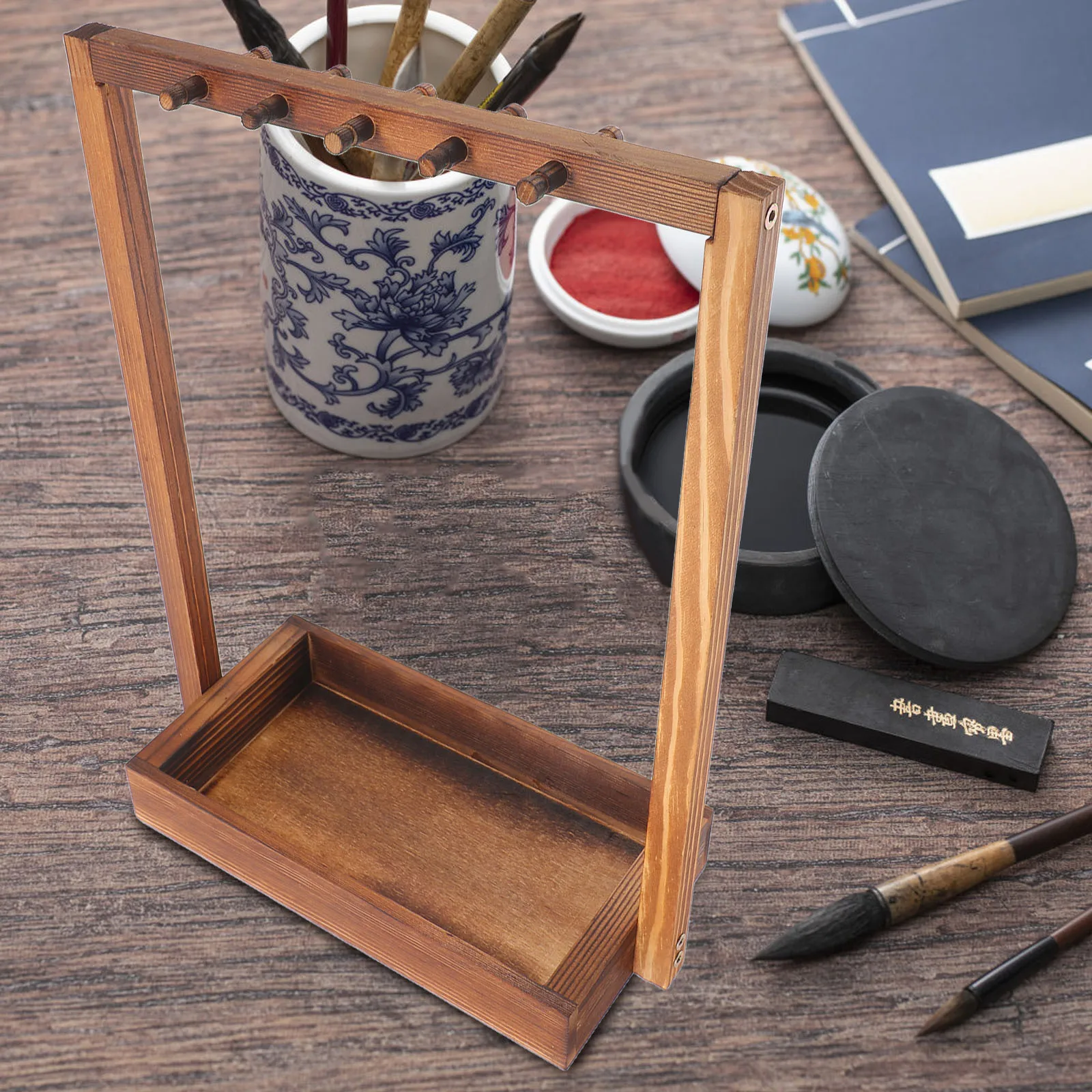 Elegant Chinese Inspired Pen and Brush Stand - Vertical Desk Organizer for Paint Brushes Pencils Writing Tools Artist Supply
Elegant Chinese Inspired Pen and Brush Stand - Vertical Desk Organizer for Paint Brushes Pencils Writing Tools Artist Supply