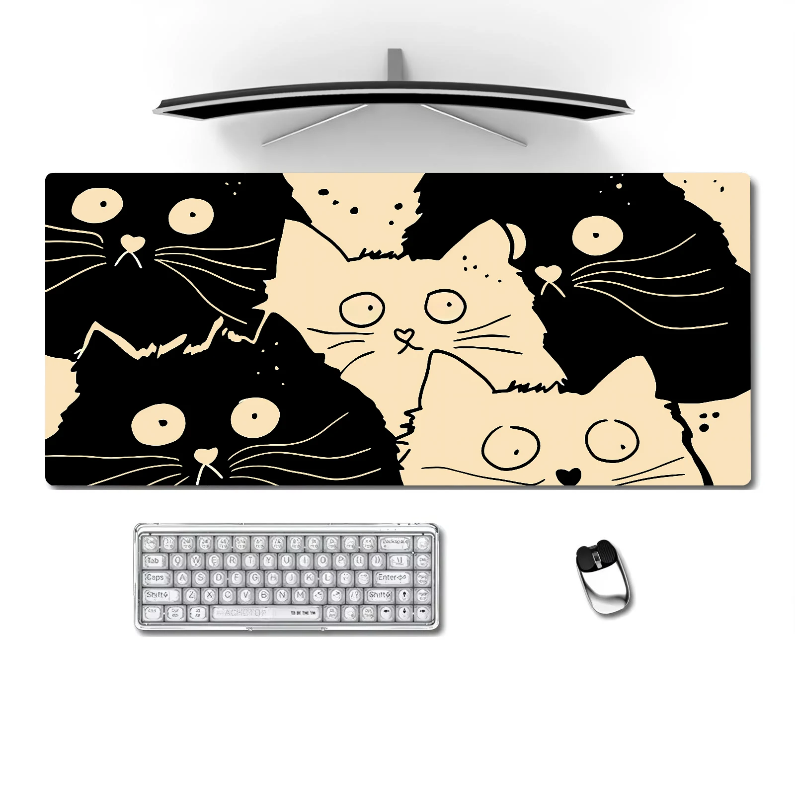 Simple Cartoon Cats Large Size Anti-slip Rubber Mouse pad XXL Computer Gaming accessories Keyboard Desktop Decor Mat for Offices
Simple Cartoon Cats Large Size Anti-slip Rubber Mouse pad XXL Computer Gaming accessories Keyboard Desktop Decor Mat for Offices