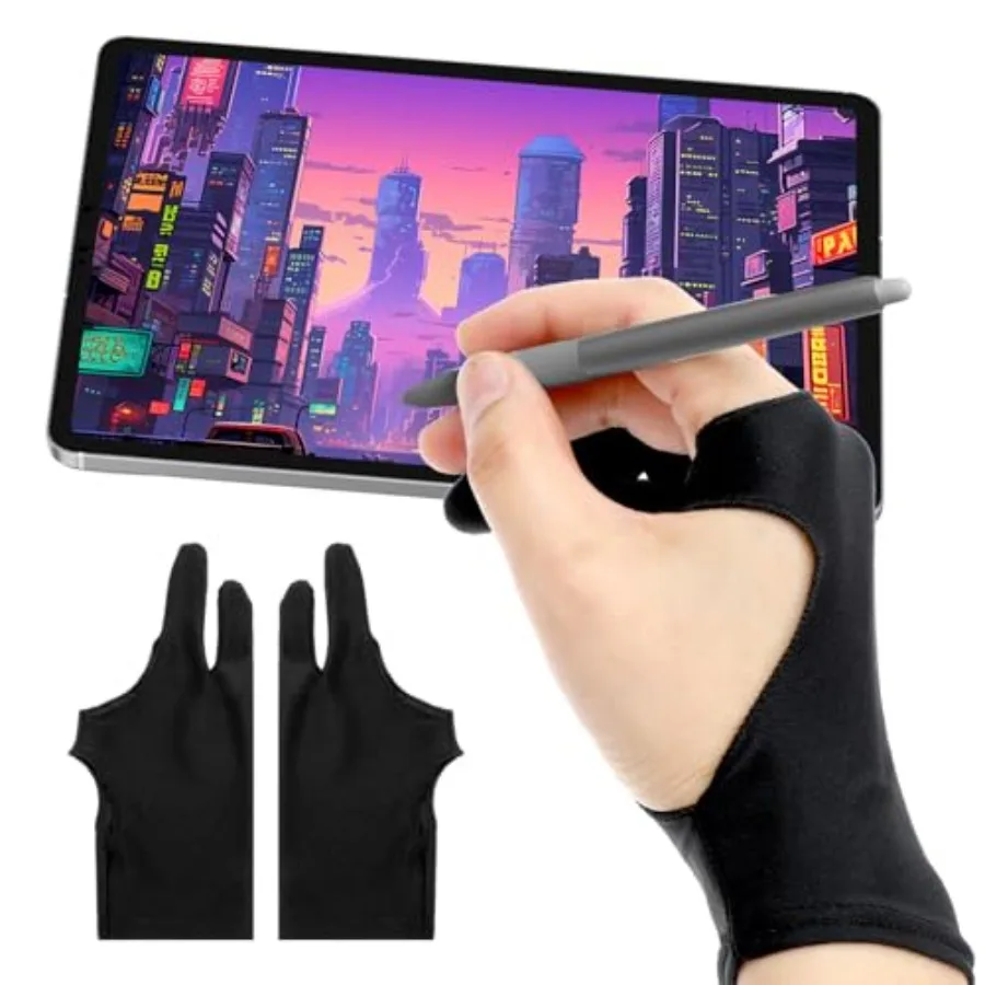 YUXIANLB 2 Packs Digital Drawing Gloves for Artists Anti Smudge Graphic Gloves for 2 Finger Design for Sketching Digital Art Il
YUXIANLB 2 Packs Digital Drawing Gloves for Artists Anti Smudge Graphic Gloves for 2 Finger Design for Sketching Digital Art Il
