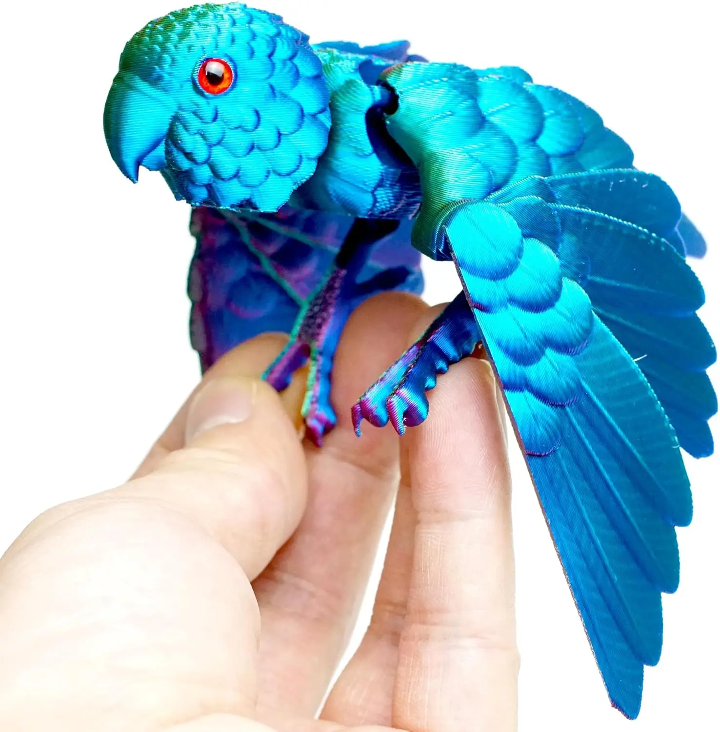 3D Printed Parrot Fidget Toy with Flexible Wings - Colorful Desk Decor for Home or Office
3D Printed Parrot Fidget Toy with Flexible Wings - Colorful Desk Decor for Home or Office