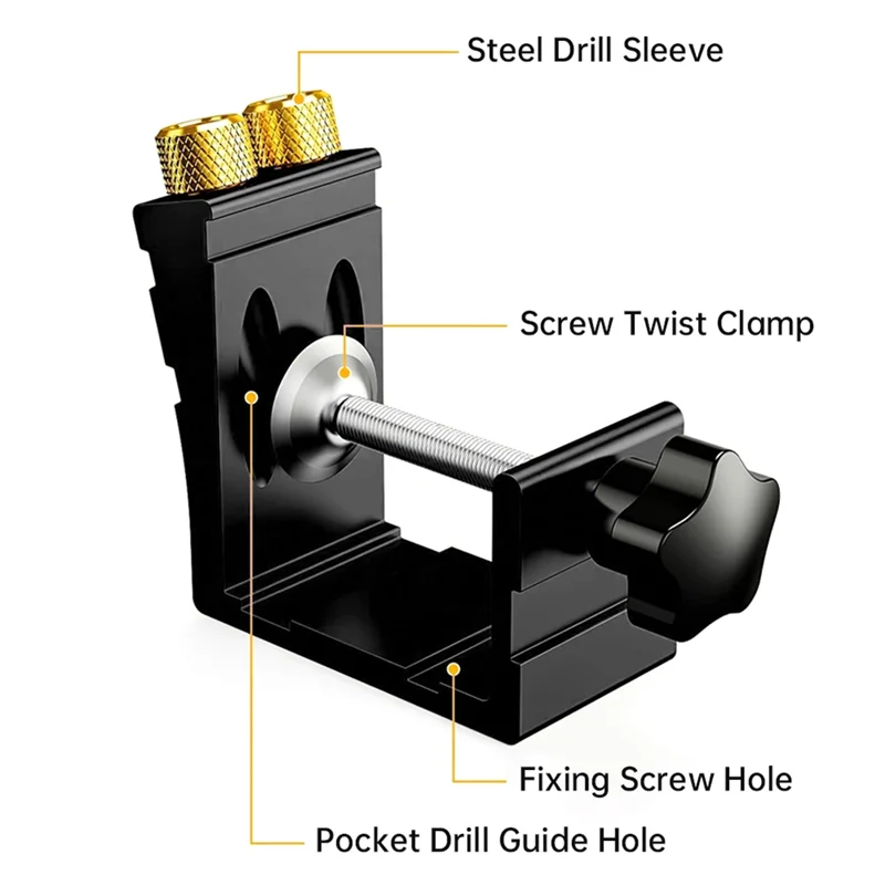 Classy-Mini Punching Fixture Set Woodworking Oblique Hole Screw Removal Tool Woodworking Guide Rail Angle Tools Black
Classy-Mini Punching Fixture Set Woodworking Oblique Hole Screw Removal Tool Woodworking Guide Rail Angle Tools Black