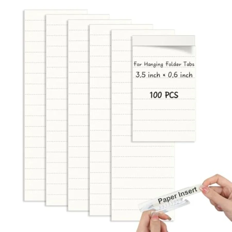 100 Pcs Hanging File Folder Paper Inserts 3-1/2 Blank File Tab Inserts Thick Cardstock for Hanging Folder (No Tab Included
100 Pcs Hanging File Folder Paper Inserts 3-1/2 Blank File Tab Inserts Thick Cardstock for Hanging Folder (No Tab Included