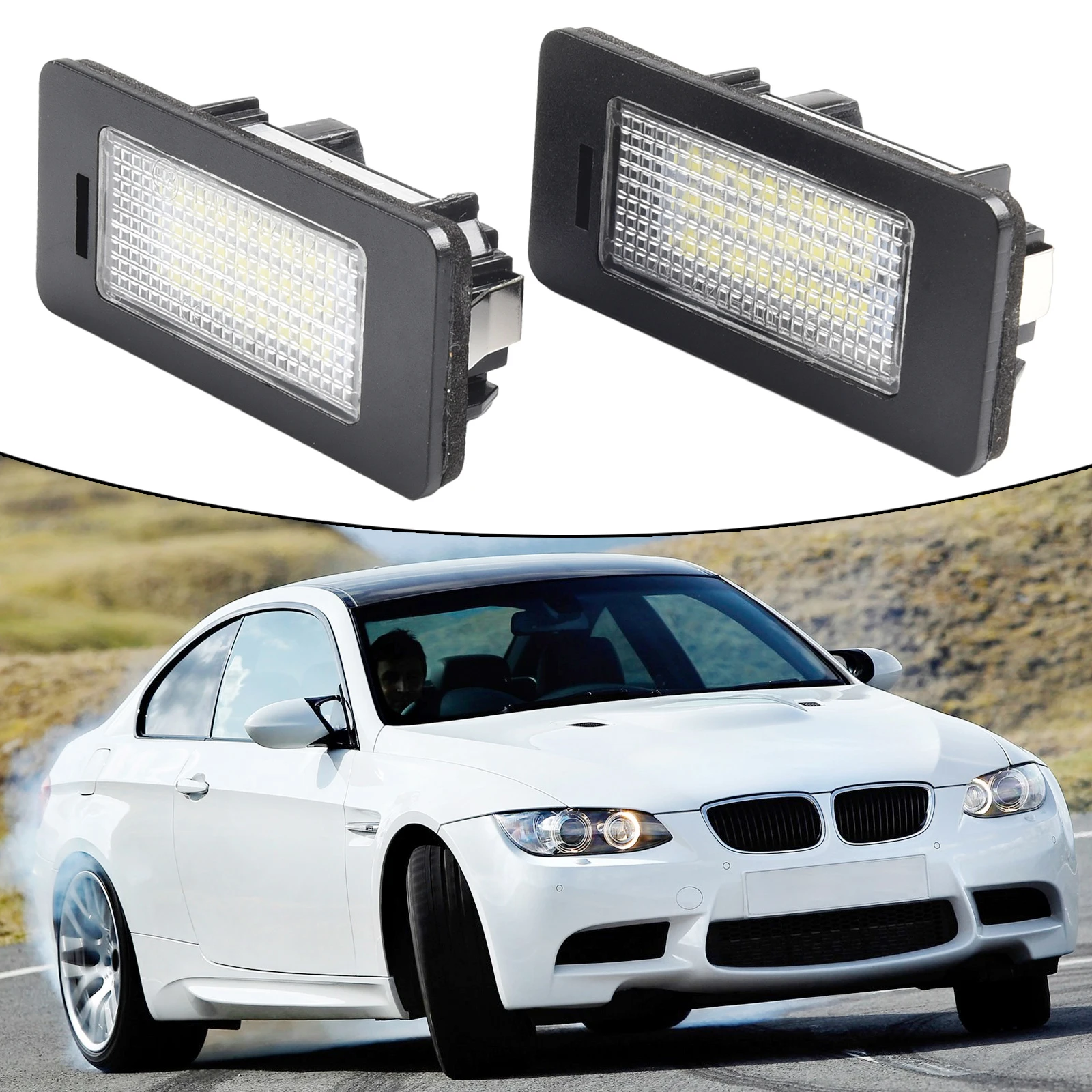 2Pcs 6000K White LED Super Bright License Plate Light For BMW E60 E70 E71 E82 E88 Flicker Free Lights Car Replacement Parts
2Pcs 6000K White LED Super Bright License Plate Light For BMW E60 E70 E71 E82 E88 Flicker Free Lights Car Replacement Parts
