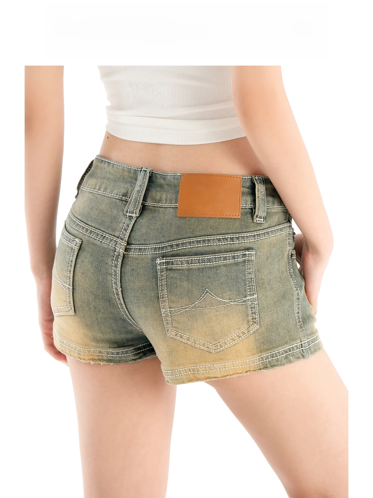 Low Waist Denim Shorts Women's Summer New Style Yellow Mud Color Slim Fit Small Size Wrap around Hot Pants Casual Washed Jeans
Low Waist Denim Shorts Women's Summer New Style Yellow Mud Color Slim Fit Small Size Wrap around Hot Pants Casual Washed Jeans
