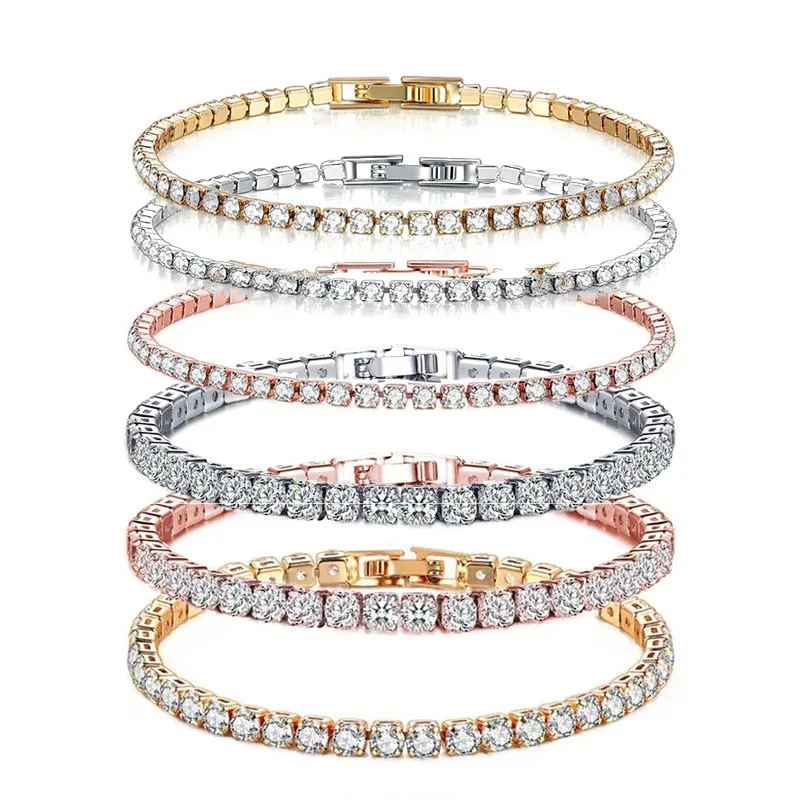 Sparkling Cubic Zirconia Crystal Tennis Bracelet Hip Hop Luxury Jewelry Surprise Gift for Women
Sparkling Cubic Zirconia Crystal Tennis Bracelet Hip Hop Luxury Jewelry Surprise Gift for Women