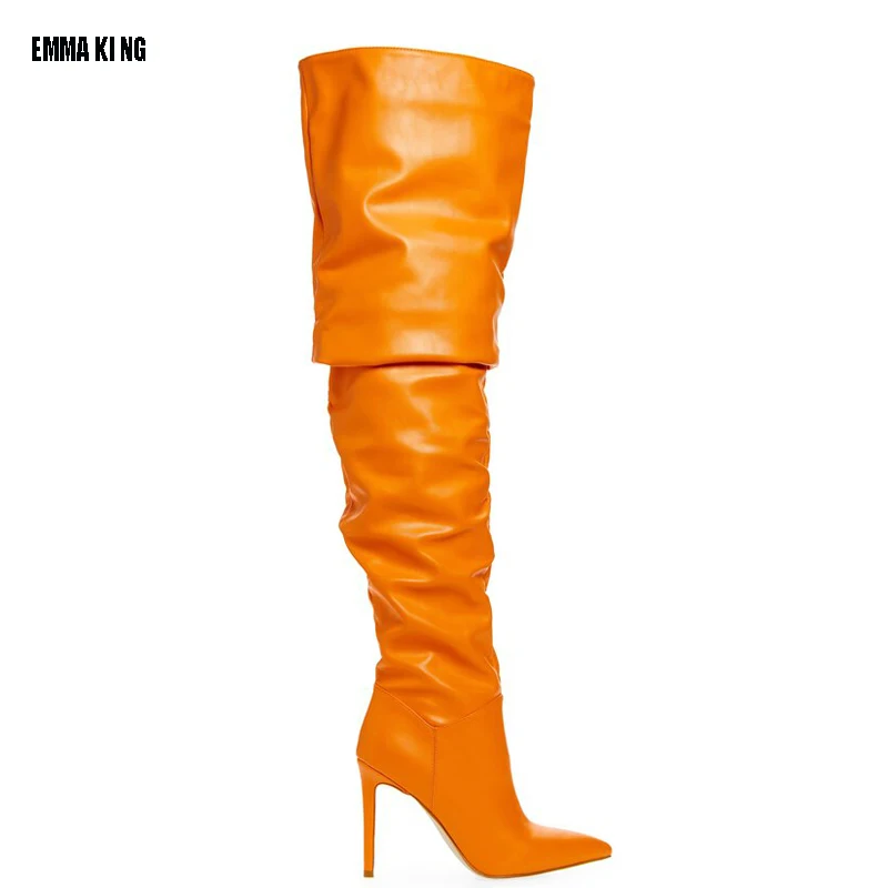 2024 Women Over The Knee Boots High Heels Pu Leather Solid Pointed Toe Stiletto Side Zipper Sapatos Femininos Boots 44
2024 Women Over The Knee Boots High Heels Pu Leather Solid Pointed Toe Stiletto Side Zipper Sapatos Femininos Boots 44