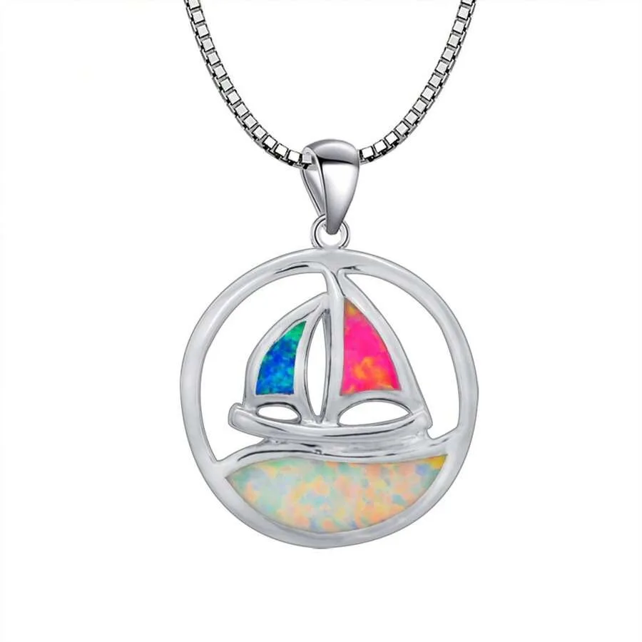 Necklace For Women, New European And American Style Blue Opal Sailboat Necklace, Small Boat Pendant Sweater Chain, Opal Necklac
Necklace For Women, New European And American Style Blue Opal Sailboat Necklace, Small Boat Pendant Sweater Chain, Opal Necklac