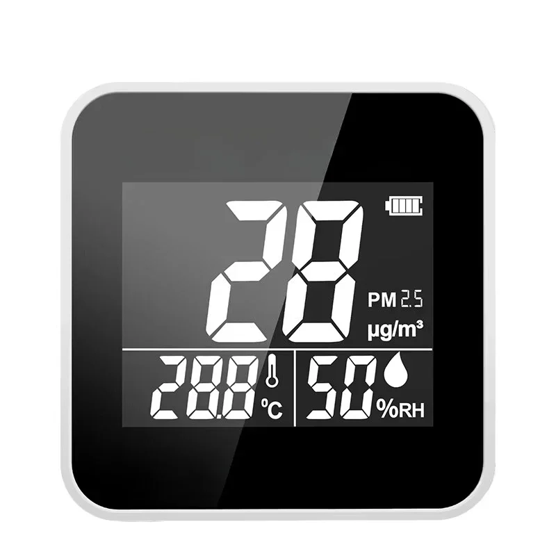 Mini portable, indoor air quality monitor for air quality testing.
Mini portable, indoor air quality monitor for air quality testing.