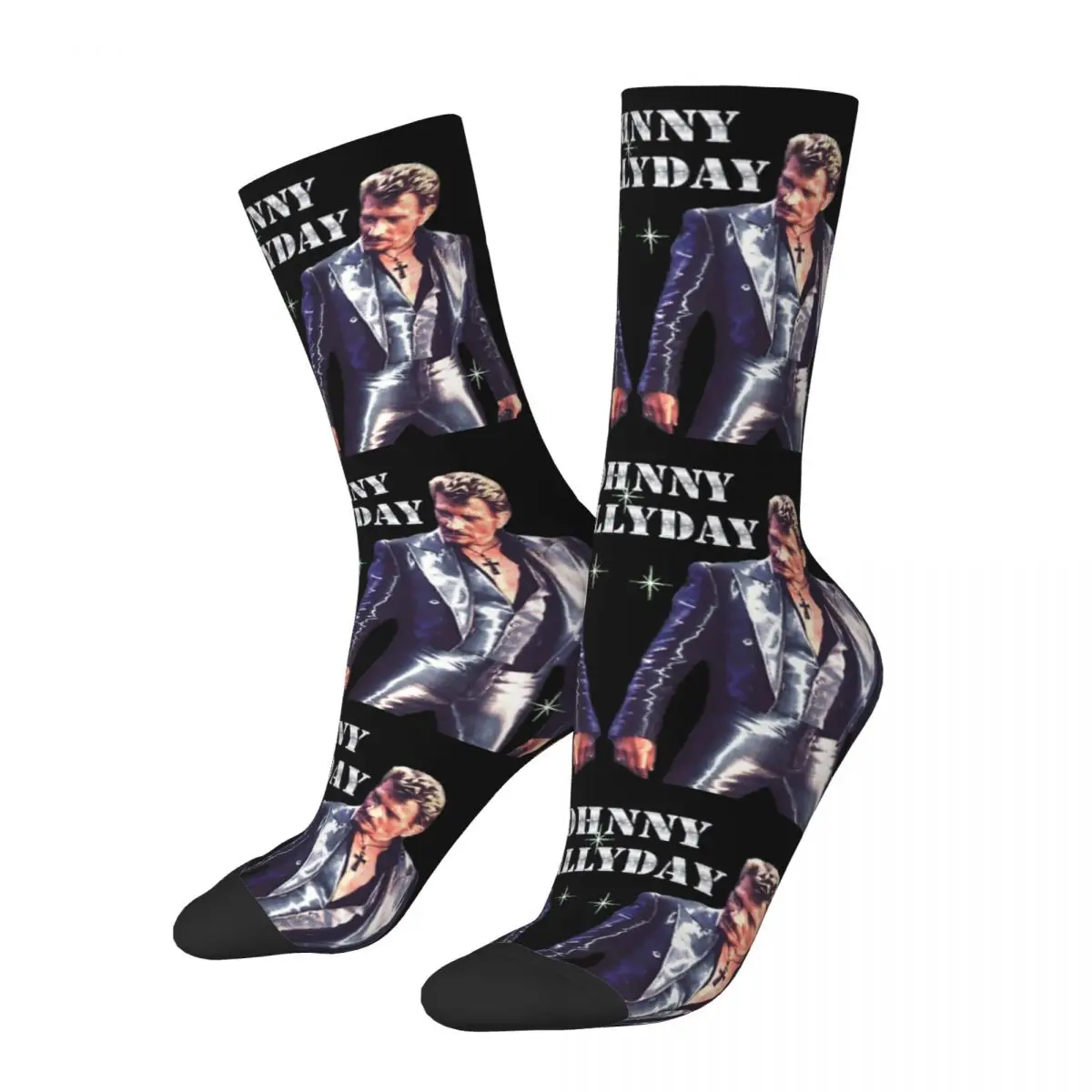 Autumn Winter Colorful Men's Women's Johnny Hallyday Rock Music French Singer Socks Breathable Soccer Socks
Autumn Winter Colorful Men's Women's Johnny Hallyday Rock Music French Singer Socks Breathable Soccer Socks