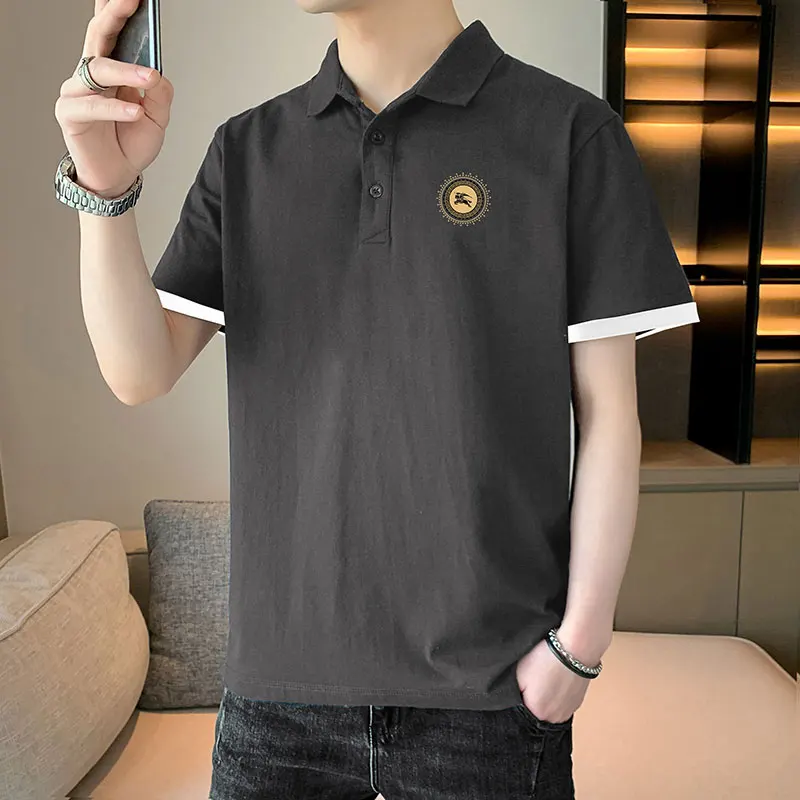 New Spring Summer Men's ort Sve irt Trendy Ice Silk Thin Stand Fit Breathable Embroidered T-irt for Youth
New Spring Summer Men's ort Sve irt Trendy Ice Silk Thin Stand Fit Breathable Embroidered T-irt for Youth