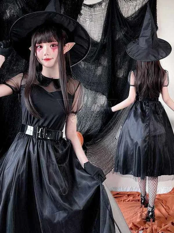 Halloween Black Wizard Witch Dress Party Bar Women's Costume Traditional Chinese Ethnic Stage Clothing Fashionable Trendy
Halloween Black Wizard Witch Dress Party Bar Women's Costume Traditional Chinese Ethnic Stage Clothing Fashionable Trendy