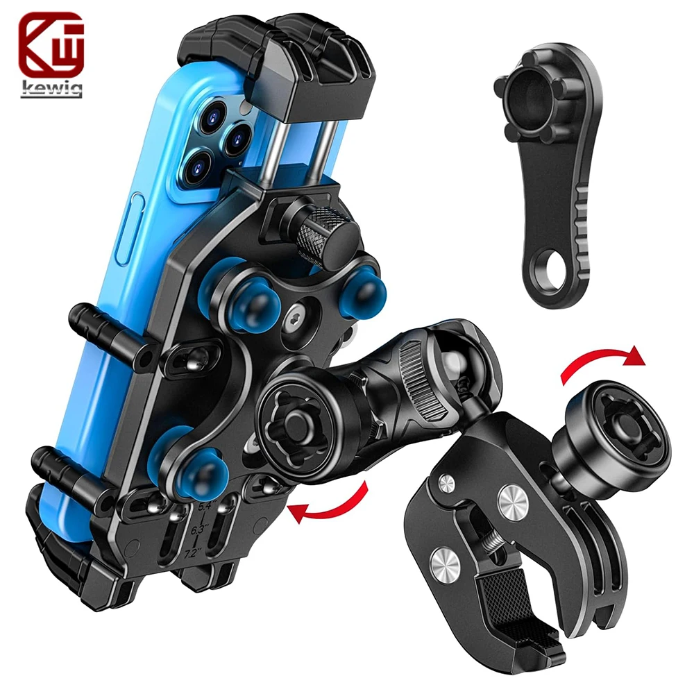 Anti-Vibration Motorcycle Phone Holder High-Speed Secure Lock Anti-Theft Handlebar Mirror Fork Stem for Bike ATV Fit 5.4''-7.2''
Anti-Vibration Motorcycle Phone Holder High-Speed Secure Lock Anti-Theft Handlebar Mirror Fork Stem for Bike ATV Fit 5.4''-7.2''
