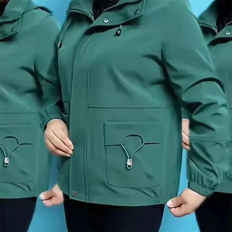 Korean Women Leisure Large Size 4XL Short Tops Spring Autumn Lady Fashion Hooded Zipper Coat Mom's Outfit Long Sleeves Jacket
Korean Women Leisure Large Size 4XL Short Tops Spring Autumn Lady Fashion Hooded Zipper Coat Mom's Outfit Long Sleeves Jacket 