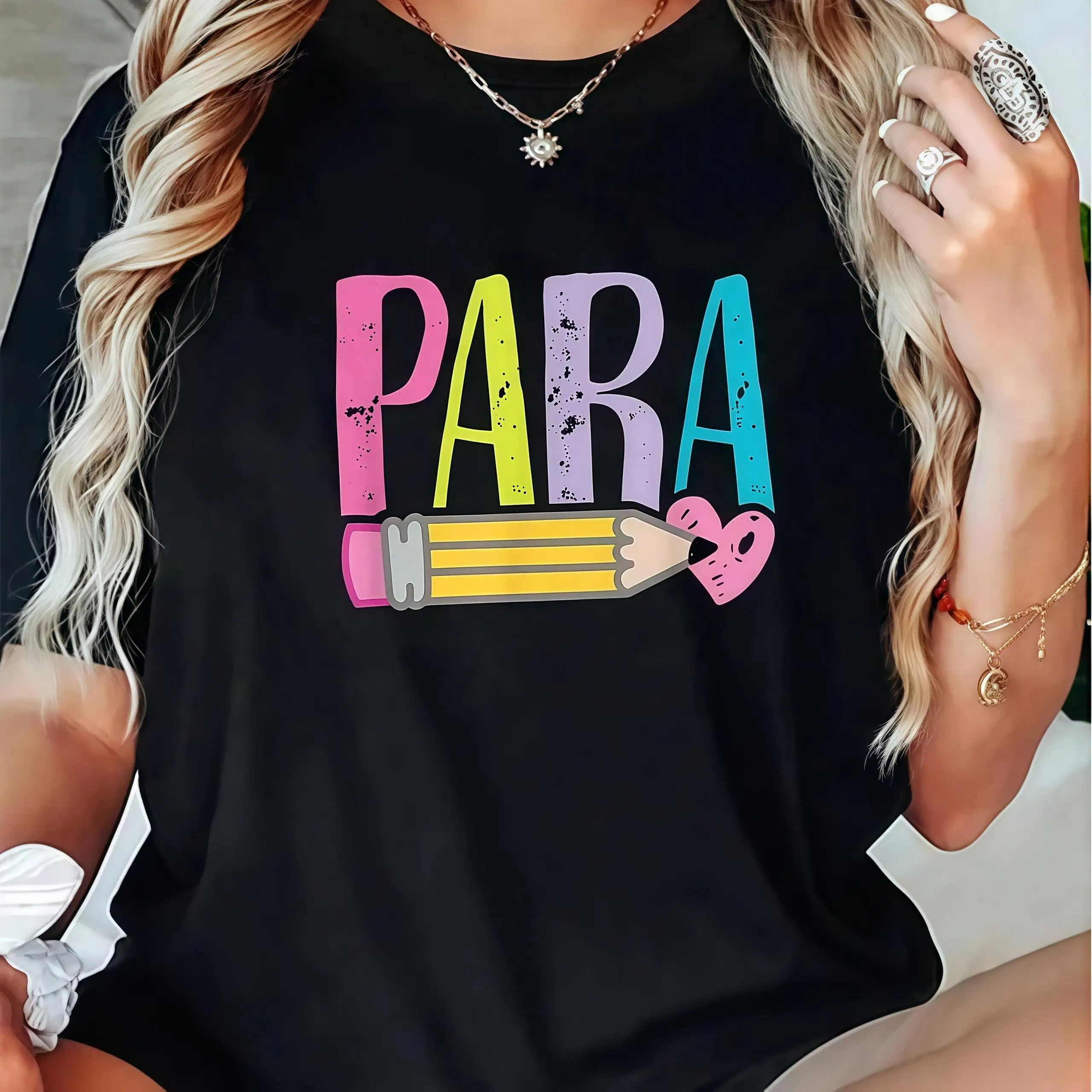 Para T-Shirt Paraprofessional Back To School Graphic Tee Womens Educator Gift Assistant Teacher Apparel
Para T-Shirt Paraprofessional Back To School Graphic Tee Womens Educator Gift Assistant Teacher Apparel