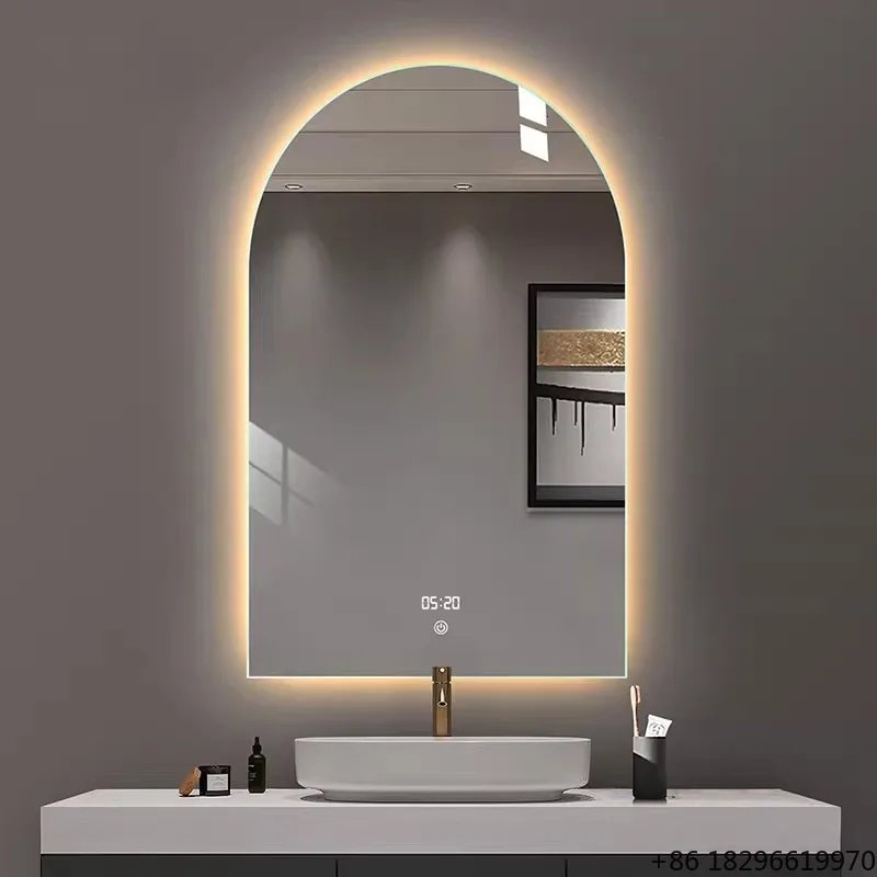 Smart Bathroom Mirror LED Light Anti-Fog Modern Nordic Style Wall-Mounted Vanity Mirror Touch Switch Irregular Shape
Smart Bathroom Mirror LED Light Anti-Fog Modern Nordic Style Wall-Mounted Vanity Mirror Touch Switch Irregular Shape