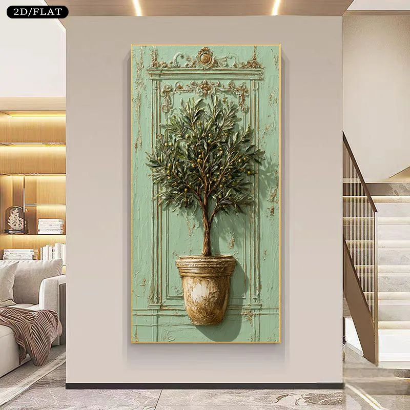 2D Flat UnFramed Modern Canvas Wall Art Home Decoration Painting - Olive Tree in Pot Ideal for Living Rooms, Bedrooms, Offices
2D Flat UnFramed Modern Canvas Wall Art Home Decoration Painting - Olive Tree in Pot Ideal for Living Rooms, Bedrooms, Offices