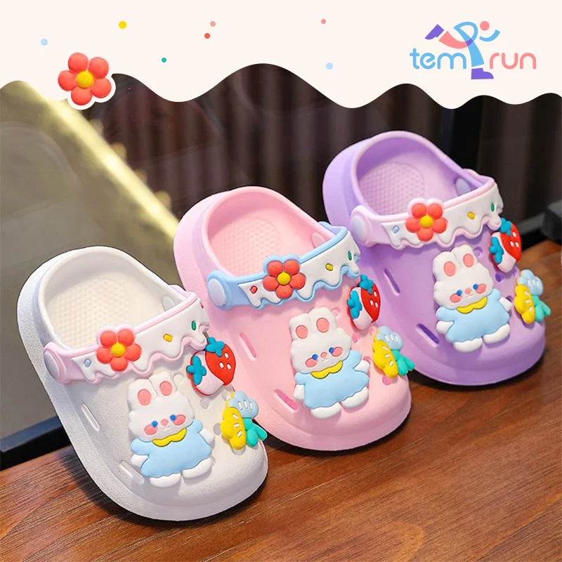 Cute Cartoon Bunny Garden Shoes For Girls Soft Sole Clogs For Baby Breathable Non-slip Indoor Outdoor Beach Sandals Trendy
Cute Cartoon Bunny Garden Shoes For Girls Soft Sole Clogs For Baby Breathable Non-slip Indoor Outdoor Beach Sandals Trendy