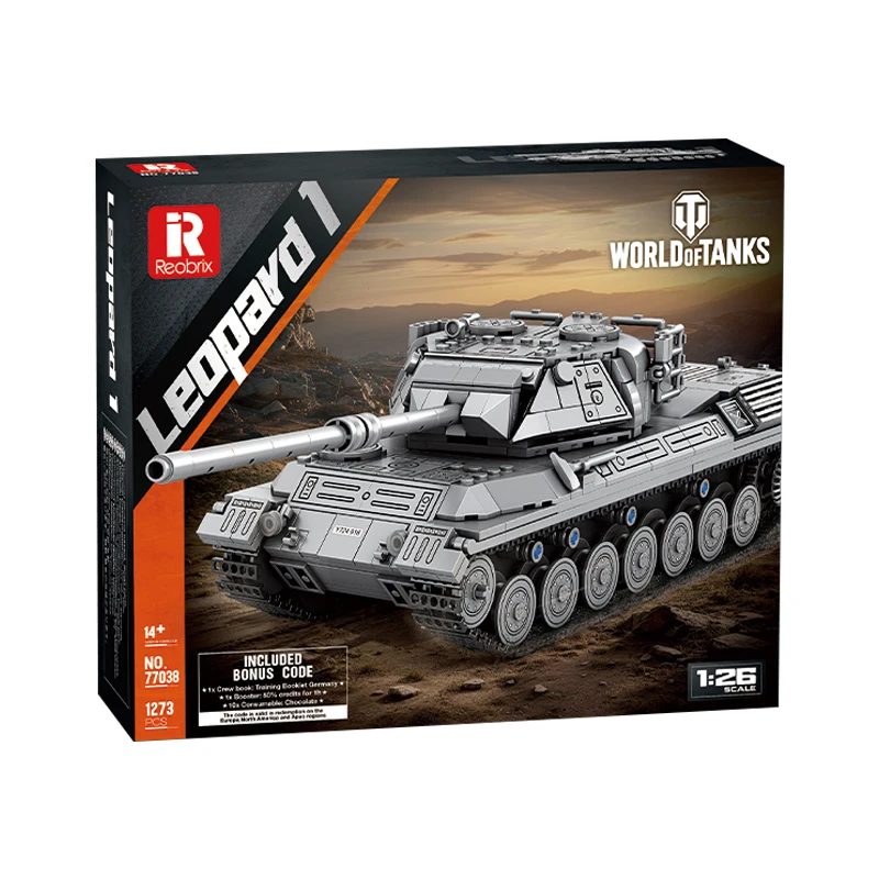 В НАЛИЧИИ Reobrix 77038 1:26 MOC Военный танк Леопард 1 времен Второй мировой войны, конструктор, модель для сборки, игрушки для мальчиков, рождественский подарок
В НАЛИЧИИ Reobrix 77038 1:26 MOC Военный танк Леопард 1 времен Второй мировой войны, конструктор, модель для сборки, игрушки для мальчиков, рождественский подарок