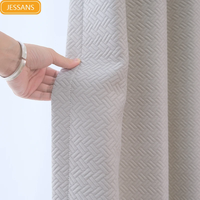 Customized Cream White Woven Irregular Jacquard Thickened Curtains for Living Room Bedroom French Window Finished Products
Customized Cream White Woven Irregular Jacquard Thickened Curtains for Living Room Bedroom French Window Finished Products