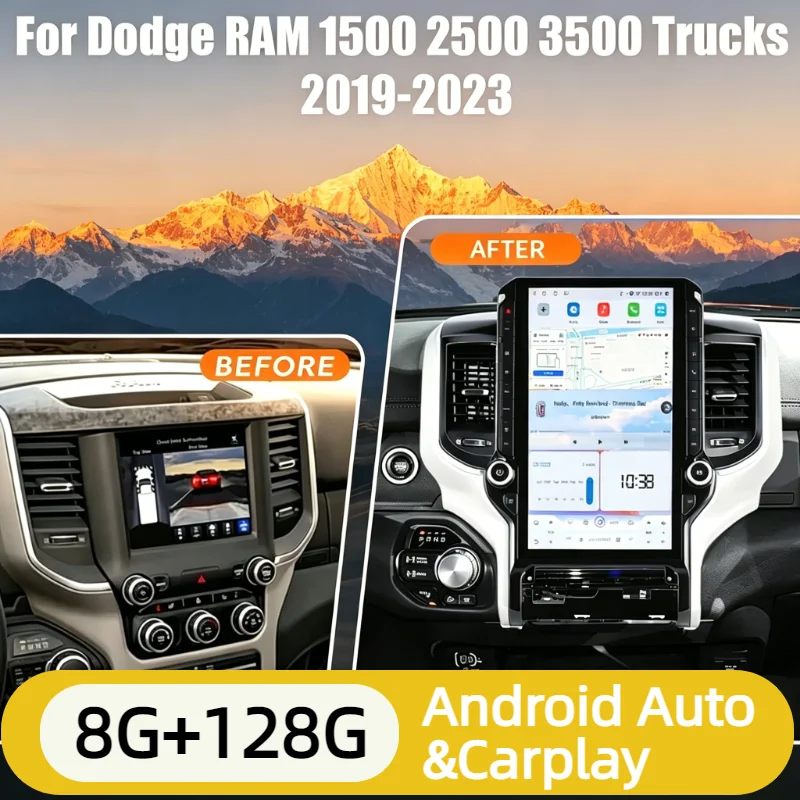 14.5" Android 15 Wireless Carplay For Dodge RAM 1500 2500 3500 Trucks 2019-2023 Multimedia Player Stereo Audio GPS Head Unit 4G
14.5" Android 15 Wireless Carplay For Dodge RAM 1500 2500 3500 Trucks 2019-2023 Multimedia Player Stereo Audio GPS Head Unit 4G