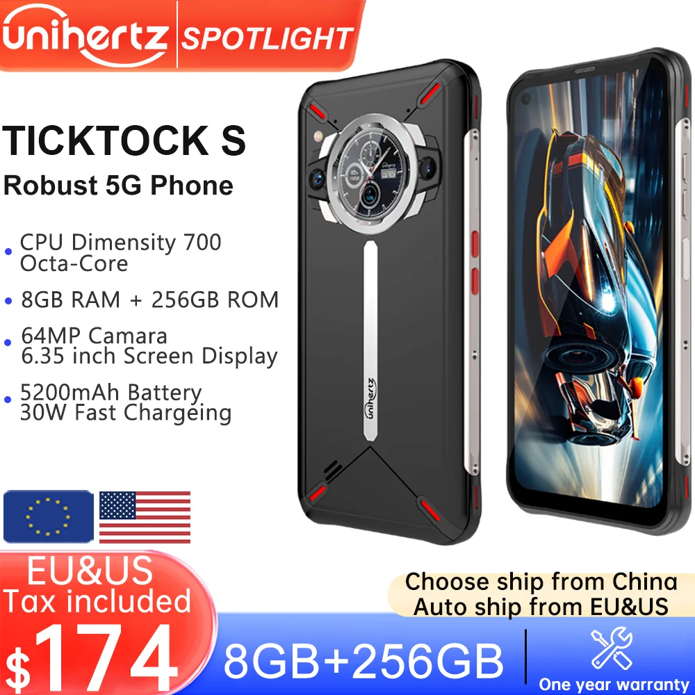 Unihertz Ticktock-S тонкий прочный смартфон, 8 ГБ, 256 ГБ, сотовый телефон, 5200 мАч, двойной экран, фотокамера 64 мп, яркость 700
Unihertz Ticktock-S тонкий прочный смартфон, 8 ГБ, 256 ГБ, сотовый телефон, 5200 мАч, двойной экран, фотокамера 64 мп, яркость 700