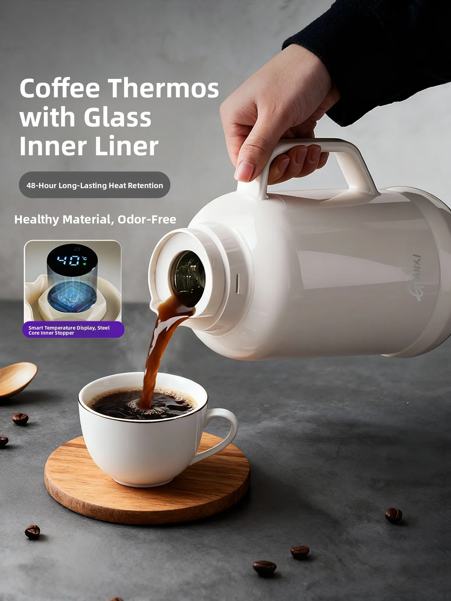 GIANXI Large Capaci Thermal Coffee Pot Office Warm Water Pot Sli Home Use Hot Water Kettle Durable PP Glass Inner Lid
GIANXI Large Capaci Thermal Coffee Pot Office Warm Water Pot Sli Home Use Hot Water Kettle Durable PP Glass Inner Lid