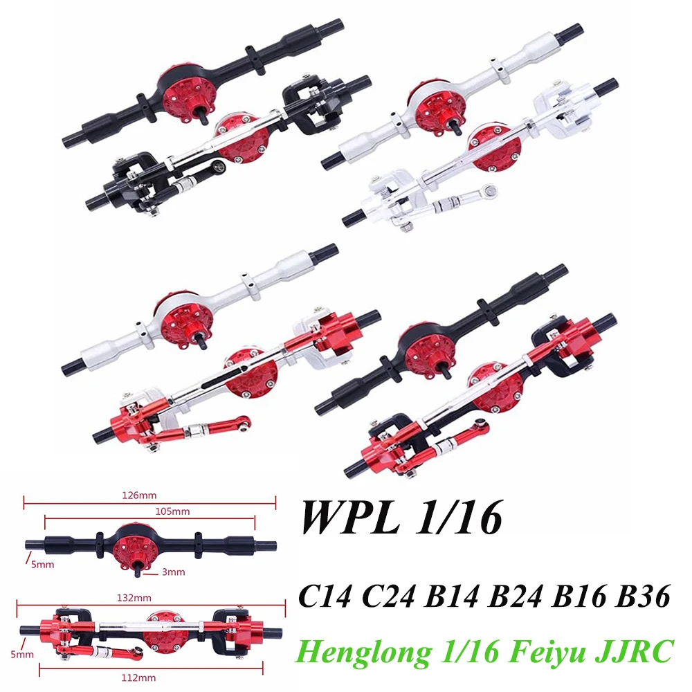 WPL 1/16 C14 C24 B14 B24 B16 B36 Henglong 1/16 Feiyu JJRC RC Car Parts Front and Rear Axle Assembly
WPL 1/16 C14 C24 B14 B24 B16 B36 Henglong 1/16 Feiyu JJRC RC Car Parts Front and Rear Axle Assembly