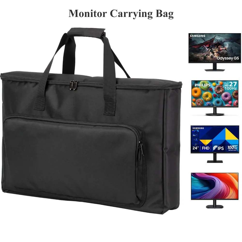 24/25/27/32 Inch Monitor Carrying Bag with Cushioning Foam Shockproof Full Protection Traveling Portable Computer Screen Bag
24/25/27/32 Inch Monitor Carrying Bag with Cushioning Foam Shockproof Full Protection Traveling Portable Computer Screen Bag
