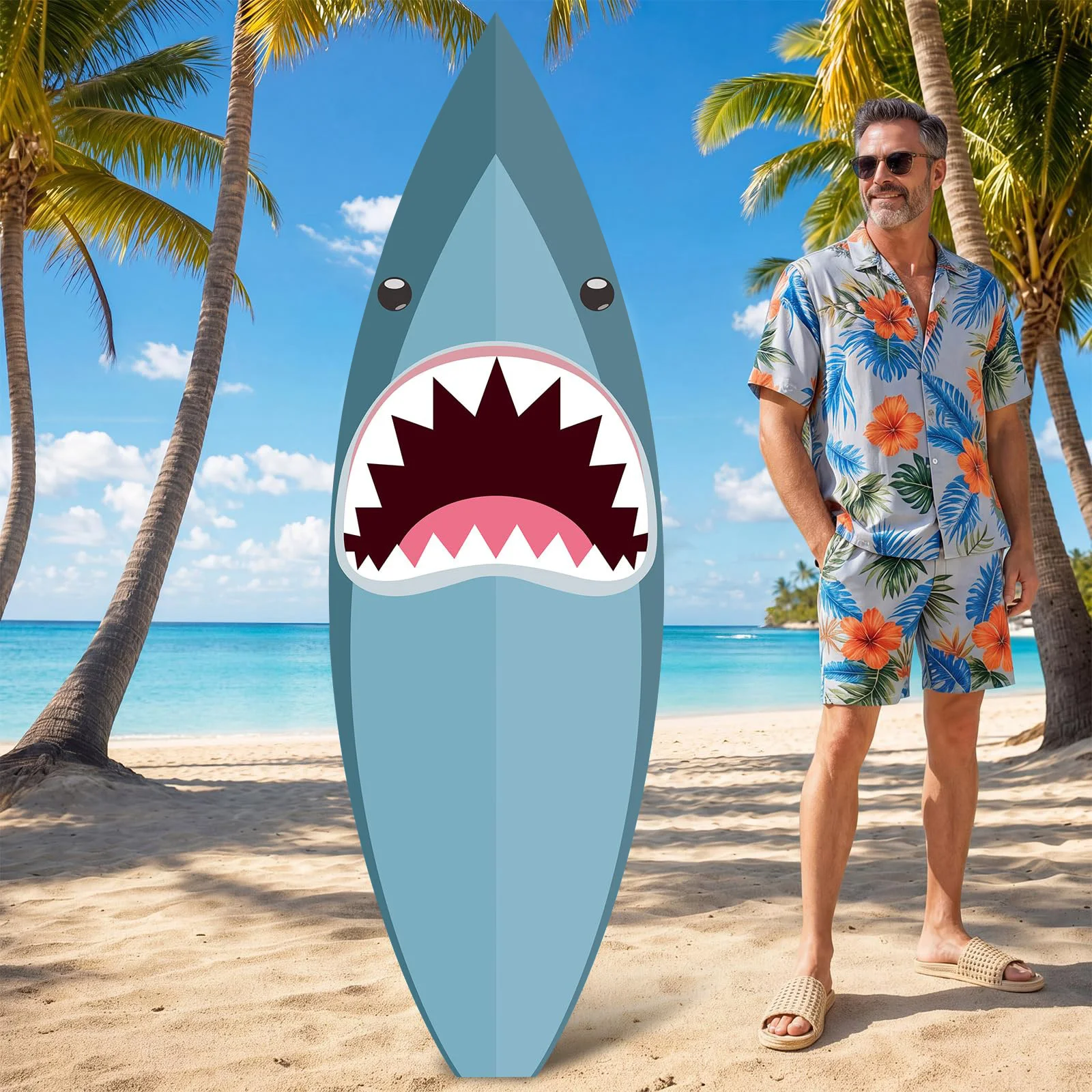 Summer Cartoon Shark Surfboard Cutting Kt Board Stand Beach Party Photo Background Kids Birthday Decor Home Supplies
Summer Cartoon Shark Surfboard Cutting Kt Board Stand Beach Party Photo Background Kids Birthday Decor Home Supplies