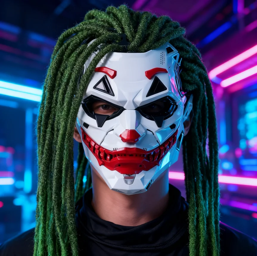 Horror Tech-savvy Cool Cyberpunk Masks Dreadlocks Cosplay Movie Shooting Props Halloween Parties Comic Conventions Unisex
Horror Tech-savvy Cool Cyberpunk Masks Dreadlocks Cosplay Movie Shooting Props Halloween Parties Comic Conventions Unisex
