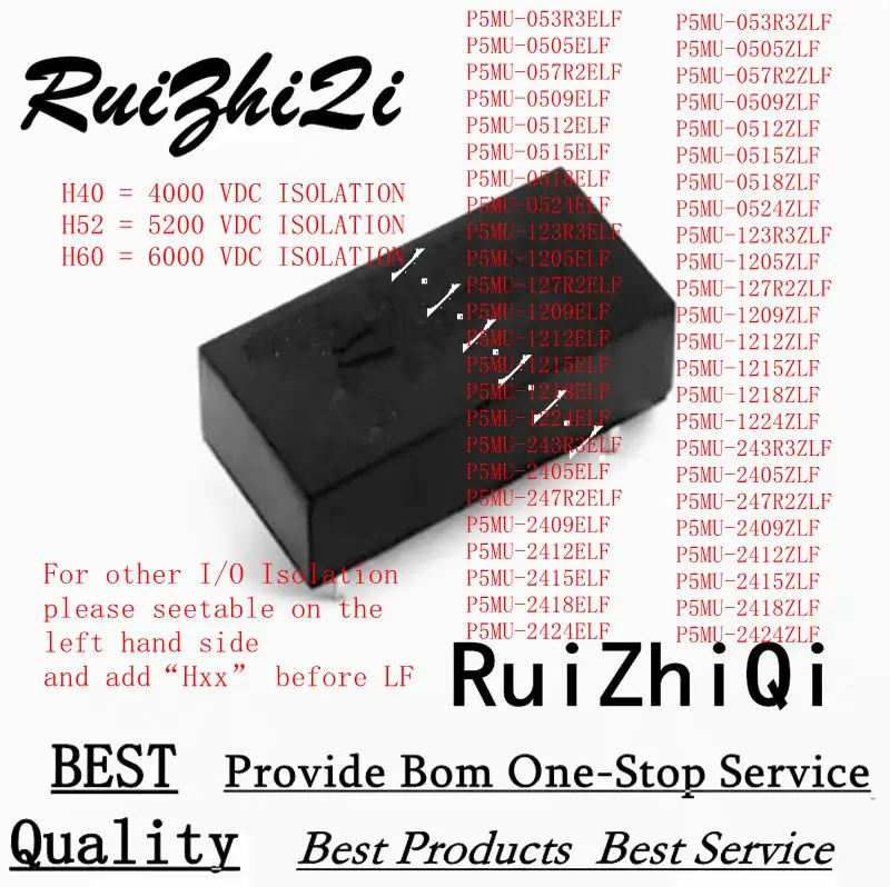 10 шт./партия P5MU- P5MU 053R3 0505 057R2 0509 0512 0515 0518 0524 123R3 1205 127R2 1209 1212 1215 1218 1224 EH52LF ZH52LF 5200VDC
10 шт./партия P5MU- P5MU 053R3 0505 057R2 0509 0512 0515 0518 0524 123R3 1205 127R2 1209 1212 1215 1218 1224 EH52LF ZH52LF 5200VDC