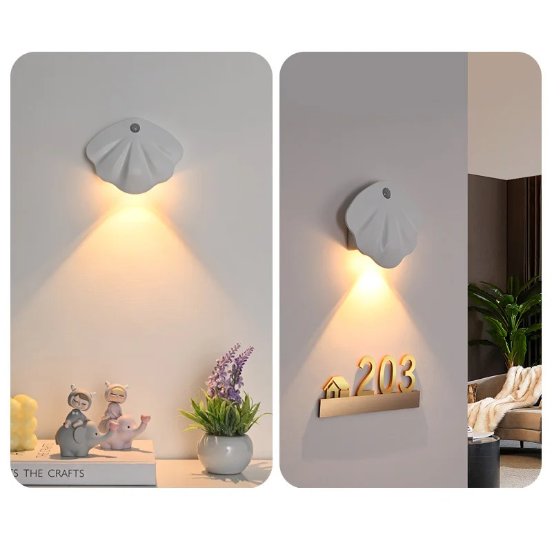 Shell Night Light Magnetic Cable-free Indoor Wall Light Door Plate Light Charging Intelligent Led Body Sensing Light Night Light
Shell Night Light Magnetic Cable-free Indoor Wall Light Door Plate Light Charging Intelligent Led Body Sensing Light Night Light