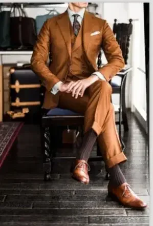 Brown Classic Men Suit Custom Slim Fit 3 Piece Double Breasted Vintage Blazer Groom Prom Tuxedo Terno Masculino Costume Homme
Brown Classic Men Suit Custom Slim Fit 3 Piece Double Breasted Vintage Blazer Groom Prom Tuxedo Terno Masculino Costume Homme
