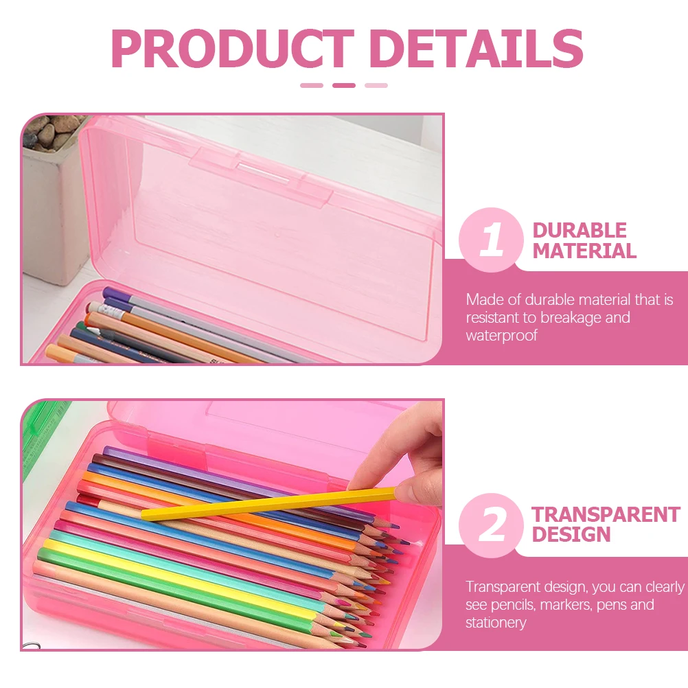 Plastic Pencil Case Stationery Organizer Box for Kids Students Red Color Small Size Pen Storage Case with Large Capacity
Plastic Pencil Case Stationery Organizer Box for Kids Students Red Color Small Size Pen Storage Case with Large Capacity