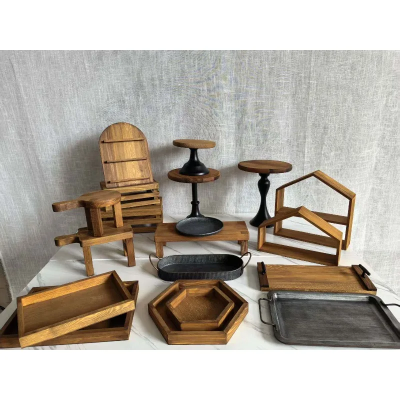 Dessert table display stand Outdoor Mori wedding snack plate Log retro tray Bread shooting prop ornament
Dessert table display stand Outdoor Mori wedding snack plate Log retro tray Bread shooting prop ornament