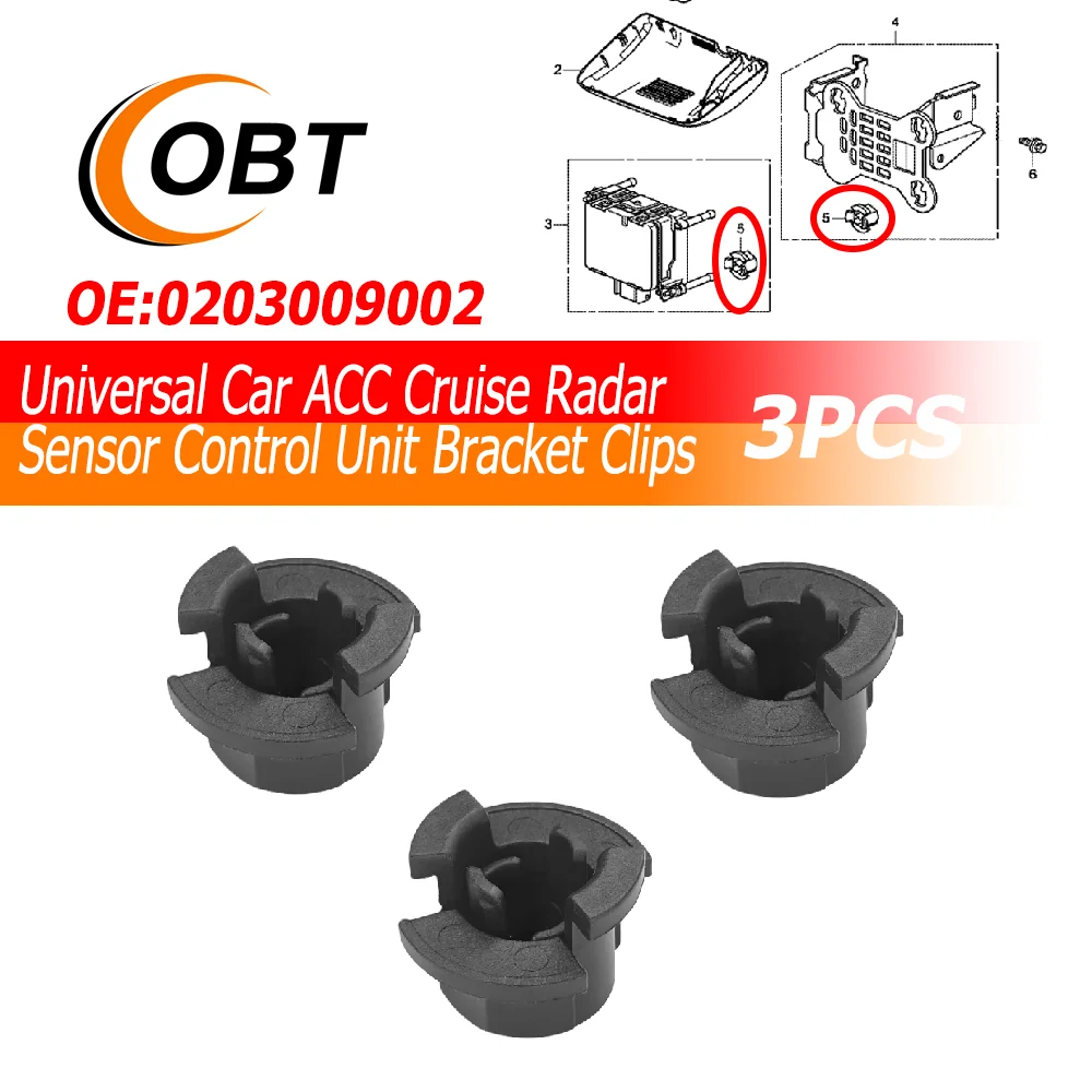 3pcs Universal Car ACC Cruise Radar Sensor Control Unit Bracket Clips 0203009002 For Vw Audi Suzuki Toyota Mercedes
3pcs Universal Car ACC Cruise Radar Sensor Control Unit Bracket Clips 0203009002 For Vw Audi Suzuki Toyota Mercedes