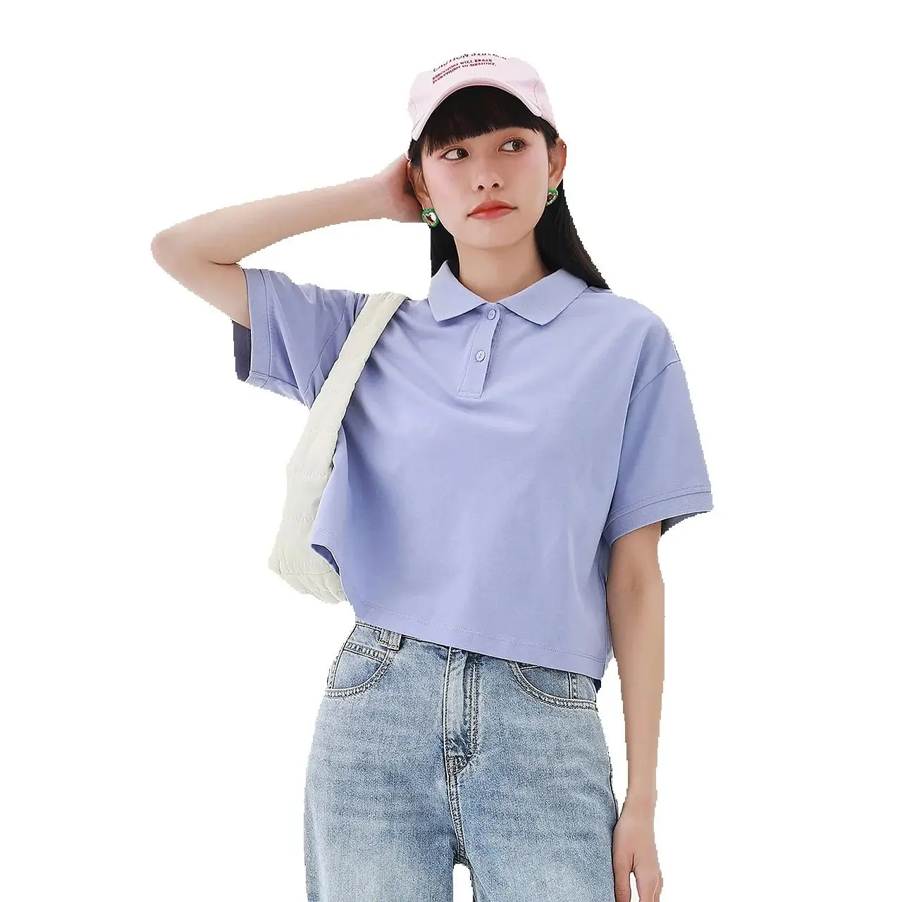Metersbonwe-Women's Solid Color Short Polo Shirt Simple Design Lapel Short-Sleeved T Shirt Sweet Casual Summer
Metersbonwe-Women's Solid Color Short Polo Shirt Simple Design Lapel Short-Sleeved T Shirt Sweet Casual Summer