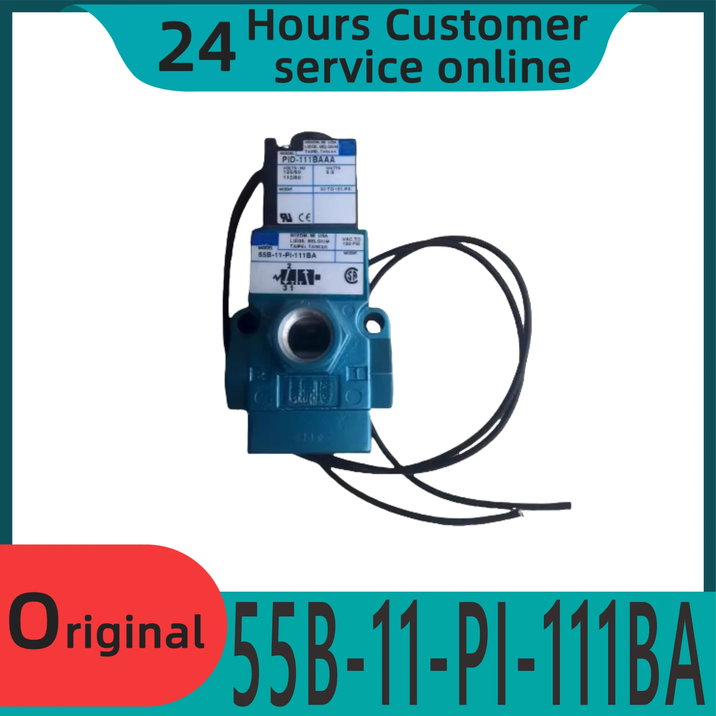 Brand new original55B-11-PI-111BA (including pilot coil PID-111BAAA) solenoid valve
Brand new original55B-11-PI-111BA (including pilot coil PID-111BAAA) solenoid valve