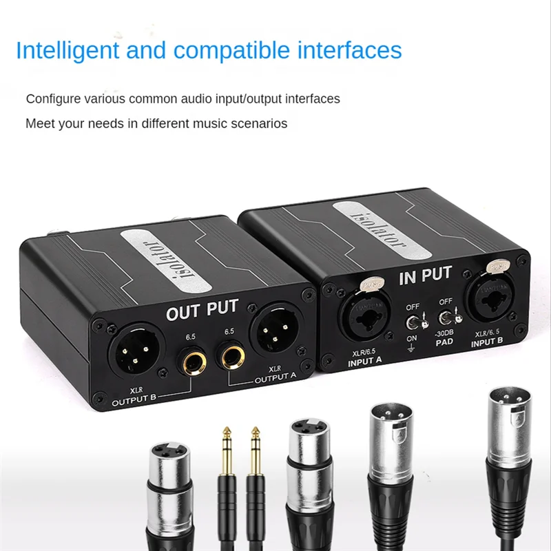 GX200 Audio Isolator Dual-Channel 6.5 XLR Mixer Audio Isolator Current Sound Noise Mixer Microphone Common Ground Filter
GX200 Audio Isolator Dual-Channel 6.5 XLR Mixer Audio Isolator Current Sound Noise Mixer Microphone Common Ground Filter