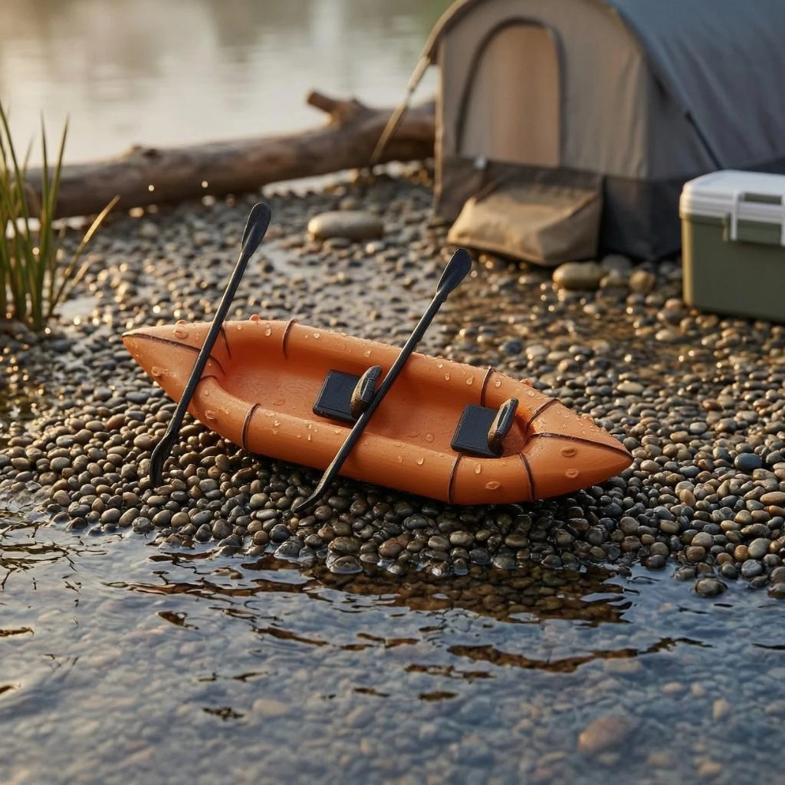 Inflatable Boat Model Molded Details Miniature Kayak Two-Person Kayak Painted Finish 2 Person Inflatable Raft Included Paddles
Inflatable Boat Model Molded Details Miniature Kayak Two-Person Kayak Painted Finish 2 Person Inflatable Raft Included Paddles