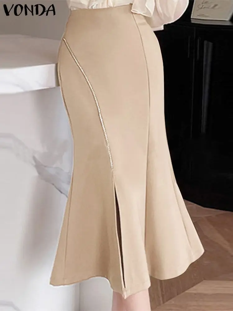 VONDA Elegant Women Package Hip Midi Skirt 2023 Summer High Waist Slit Skirts Casual Fashion Solid Color Skirt Streetwear Femme
VONDA Elegant Women Package Hip Midi Skirt 2023 Summer High Waist Slit Skirts Casual Fashion Solid Color Skirt Streetwear Femme