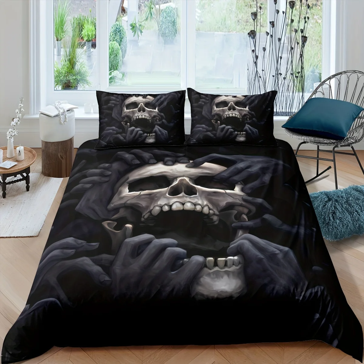 3D Skull Printed Anime Bedding Set - Soft Cozy Duvet Cover with 2 Pillowcases for Bedroom Guest Room Home
3D Skull Printed Anime Bedding Set - Soft Cozy Duvet Cover with 2 Pillowcases for Bedroom Guest Room Home