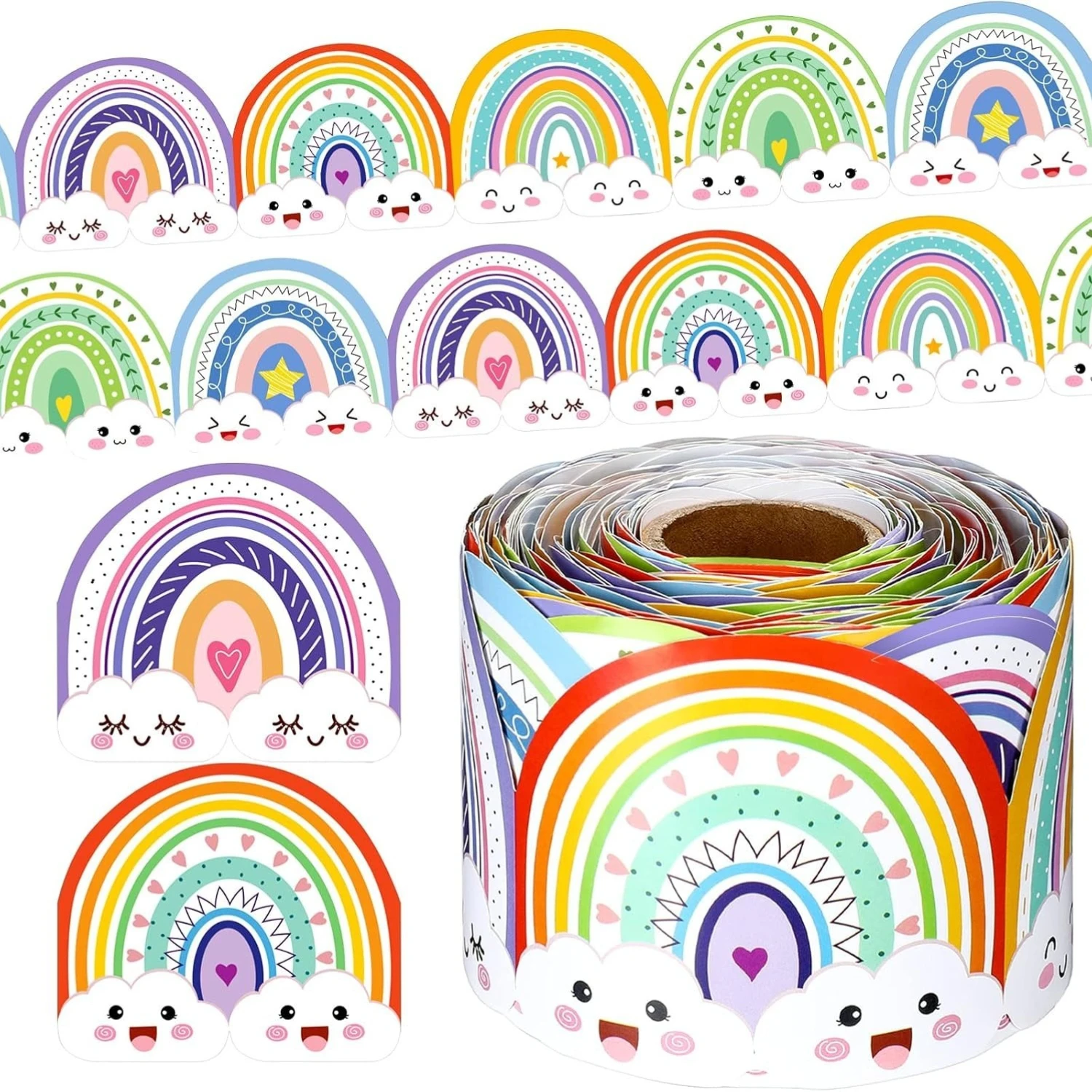 Cartoon Colorful Pencil Border Sticker Self-Adhesive Bulletin Board Trim Smiley Face Crayon Decorative Border for Classroom Wall
Cartoon Colorful Pencil Border Sticker Self-Adhesive Bulletin Board Trim Smiley Face Crayon Decorative Border for Classroom Wall