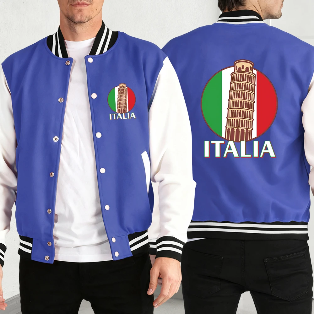 Мужская бейсбольная майка Leaning Tower Of Pisa с итальянским узором, свободные повседневные куртки, уличный флисовый топ, одежда на пуговицах в стиле ретро для мужчин
Мужская бейсбольная майка Leaning Tower Of Pisa с итальянским узором, свободные повседневные куртки, уличный флисовый топ, одежда на пуговицах в стиле ретро для мужчин