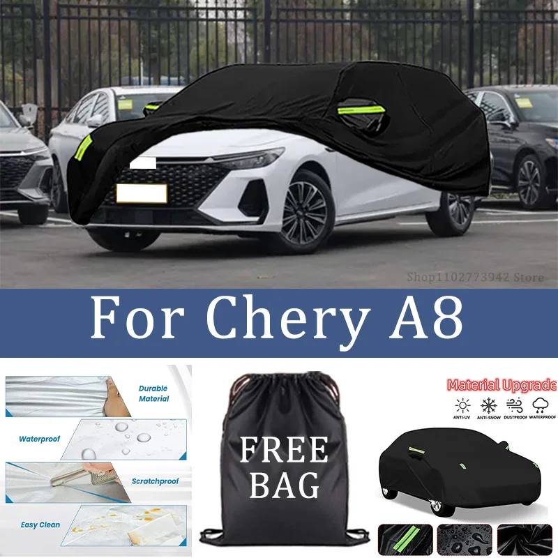 Black Silvery Scratch-Resistant Car Cover - Dustproof & Sun-Resistant, Comprehensive Protection for Chery A8 Outdoor Parking
Black Silvery Scratch-Resistant Car Cover - Dustproof & Sun-Resistant, Comprehensive Protection for Chery A8 Outdoor Parking