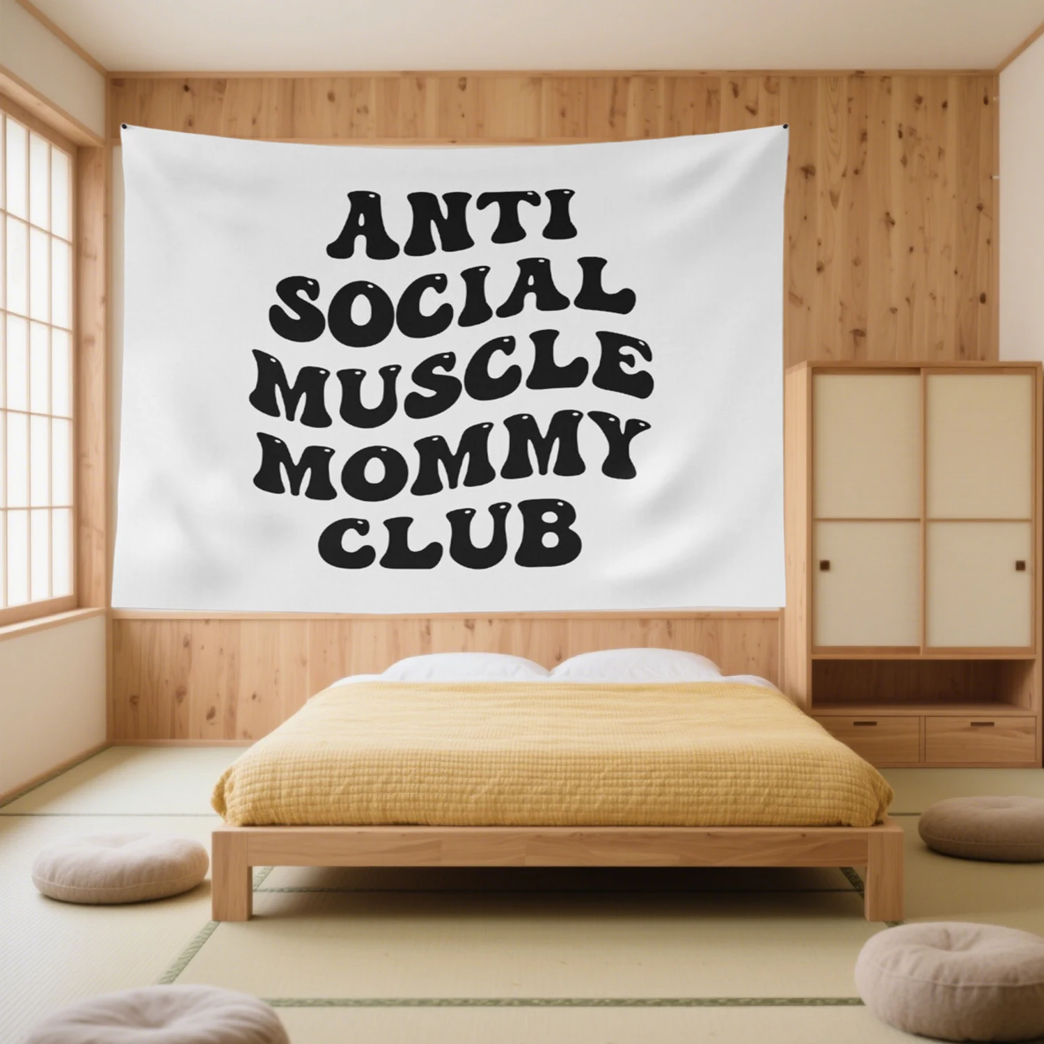 Anti Social Muscle Mommy Club Fitness Mom Workout Gym Lover Tapestry Wall Hanging for Bedroom Decoration Party Shooting Props
Anti Social Muscle Mommy Club Fitness Mom Workout Gym Lover Tapestry Wall Hanging for Bedroom Decoration Party Shooting Props