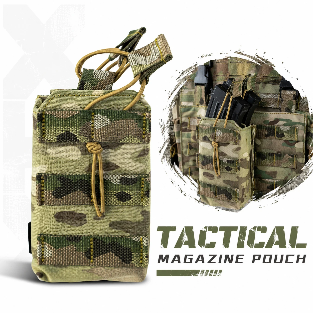 Tactical Double 7.62 Mag Pouch MOLLE Open Top Bungee Rifle Magazine Holder Bag for AK AR308 Hunting Airsoft Combat Training
Tactical Double 7.62 Mag Pouch MOLLE Open Top Bungee Rifle Magazine Holder Bag for AK AR308 Hunting Airsoft Combat Training
